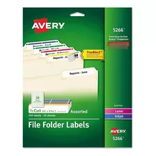 Avery - Etiquetas Permanentes Para Archivar, 1/3 Corte, 75.