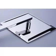 Ducha 30x30 Quadrado Tubo Canopla Ducha Slim Polido Inox Acabamento Brilhante Cor Prateado