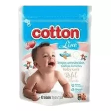 Kit 5 Refil Lenços Umedecidos Baby Care Cotton Line 2000 Un