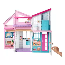 Casa De Muñeca Barbie Malibu House Playset + 25 Accesorios Color Rosa