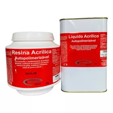 Resina Acrílica Autopolimerizável Pó + Liquido (1kg + 1 Lt)