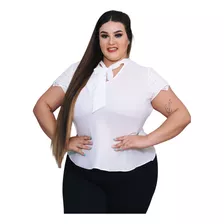 Blusa Camisa Feminina Plus Size Crepe G1 G2 G3 C157 