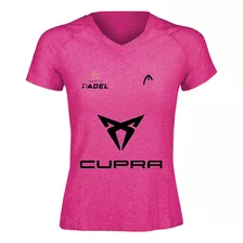 Polera Padel Dry Fit Manga Corta Cuello V Mujer 