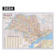 Mapa Estado Sao Paulo 120 Cm X 90 Cm Gigante Atualizado