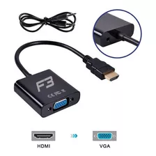 Cabo Adaptador Hdmi Para Vga Tv Pc Xbox 360 Notebook Monitor