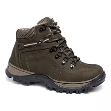 Bota Coturno Feminino Adventure De Couro Legítimo Trilha 