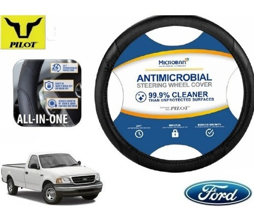 Funda Cubrevolante Negro Antimicrobial Ford F 150 4.2l 1998 Foto 3