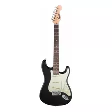 Guitarra Eléctrica Leonard Le362 Stratocaster De Aliso Black Con Diapasón De Palo De Rosa