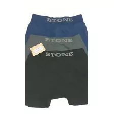 Boxer Stone Talle L Pack Por 3 Azul, Gris, Negro