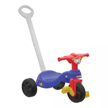 Motoca Infantil Triciclo Azul Com Empurrador Fast