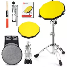 Drum Pad Stand Kit Practice Drum Pad Set 12 Pulgadas Si...