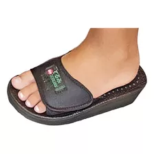 Chinelo Sandália Magnética 14 Ímãs Ajustável Dor Moda Terumi