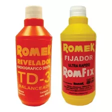 Combo: Revelador + Fijador Rx Romek Td-3 2 Envases 480 Cc 