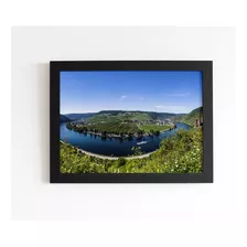 Quadro Panorâmico De Rio Em Formato De Ferradura