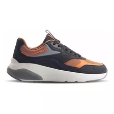 Zapatillas Jaguar 9343 Color Negro/naranja - Adulto 43 Ar