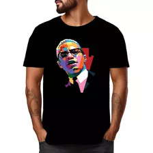 Camiseta Camisa Lc 6178 Malcolm X Black Negro Ativista