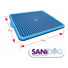 Sanitário Sanidog Para Cães Higiênico Lavável Pet Azul