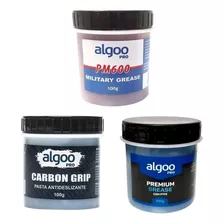 Kit 3 Graxas Bike Algoo 100g Carbon Grip + Pm600 + Multiuso