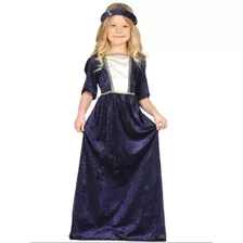 Vestido Medieval Infantil Luxuoso 2 Cores