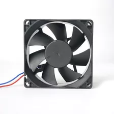 Miniventilador 80x80x25 24v Nework Corrente Continua Cooler Cor Da Estrutura Preto Cor Das Pás Preto Material Das Pás Nylon Quantidade De Pás 7 24