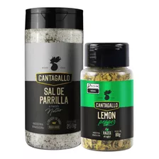 Kit Sal Parrilla Pimenta 250g E Tempero Lemon Pepper 80g