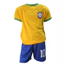 Camiseta + Short Brasil Pelé 1970 - Niños- 