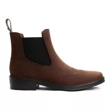 Bota Lluvia Mujer Perramus Kofy Elastico Gamuza Marron