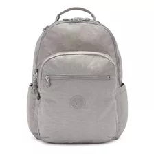 Mochila Escolar Kipling Seoul Go Cor Cinza Neutra Design Lisa 27l