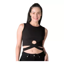 Playera Moda Top Mujer Negro Stfashion 50004603