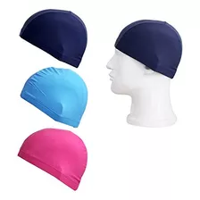 Honbay 3pcs Gorro De Natación De Color Sólido Gorro De Natac