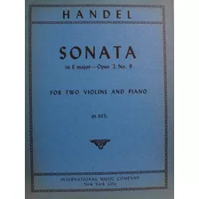 Partitura 2 Violinos Piano Sonata In E Major Op 2 Nº9 Handel