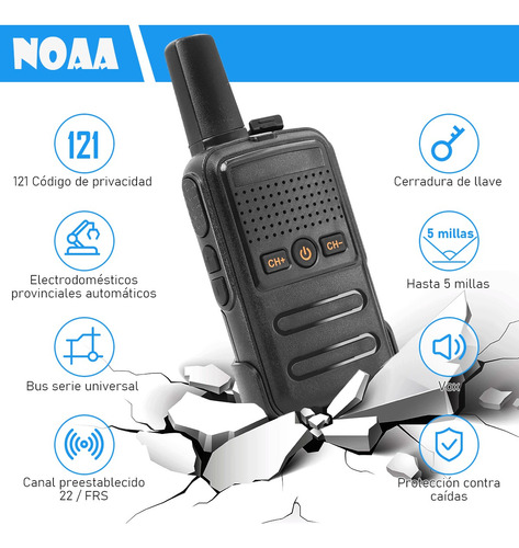 2 Radios Walkie Talkie Usb Recargable 16 Canale Mini 5km Foto 7