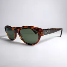 Lente Sol Persol Ef803 Oval Cat Eye Tortoise Brown Green S