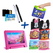 Tablet Capa Infantil Kids Wifi 32gb + Kit Memória Total 64gb