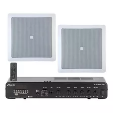 Kit Som 2 Arandelas Jbl Quadrada+ Ampli Frahm Slim3500