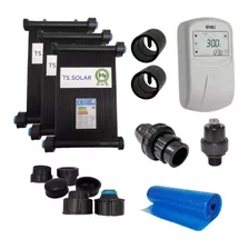 Kit Aquecedor Solar Piscina Até 8m² Com Capa 14 Placas De 2m