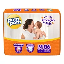 Fralda Infantil Pom Pom Protek Híper 1 Pacote Tamanho M 