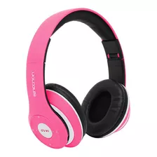 Audifonos Manos Libres Bluetooth Diadema Necnon Superbass Bateria Recargable Color Rosa