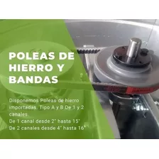 Poleas De Hierro 1 Y 2 Canales Bandas Tipo A Y B-regulables.