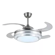 Ventilador De Techo Retráctil 4 Aspas Con Control Luz Led 