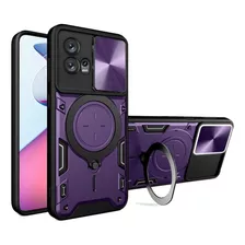 Estuche Prot Camara Con Soporte Para Motorola G72 +hidrogel