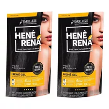 2 Hene Gel Rena Jaborandi E Karite 180g Preto Natural