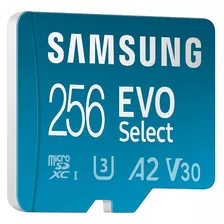 Micro Sd 256gb Samsung Evo Select+ 4k 130 Mb/s U3 A2 V30