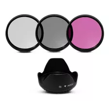 Filtros Para Lentes Diametro 55mm + Parasol Envío Gratis