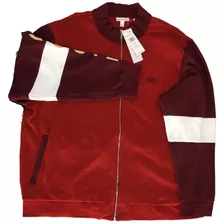 Lacoste - Chaqueta Con Cremallera Completa Para Hombre Lacoste Roja/blanca/bronceada 