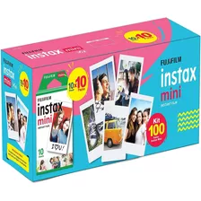 Papel Filme Instax Mini 7 8 9 11 Fujifilm 100 Fotos 54x86mm