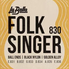 Cuerdas Nylon La Bella 830 Medium Folksinger Para Clásica Bk