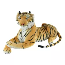 Tigre Safari Pelucia G 1,20 Mt Realista Lindo Macio