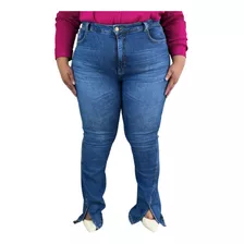 Calça Jeans Feminina Plus Size Flare Vintage