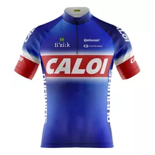 Camisa Ciclista Masculina Pro Tour Caloi Preta Com Bolsos